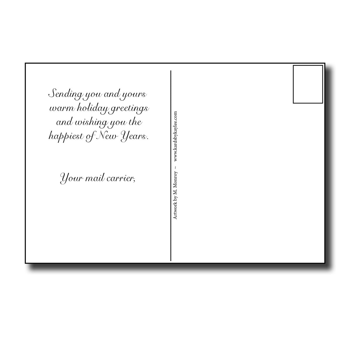 Reindeer Christmas Greeting Postcards from Mail Carrier - pack of 50