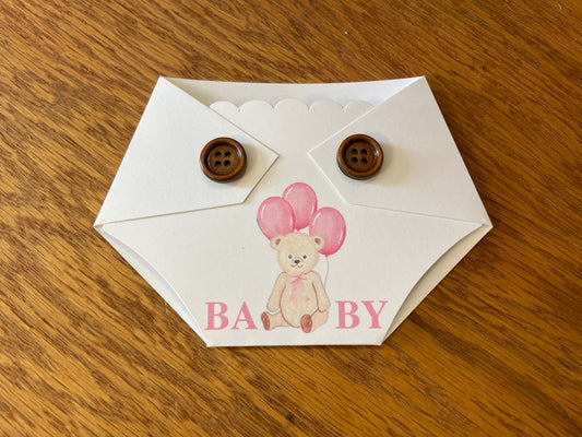 Baby Shower Game Prizes - We can bearly wait Gift Card Holder