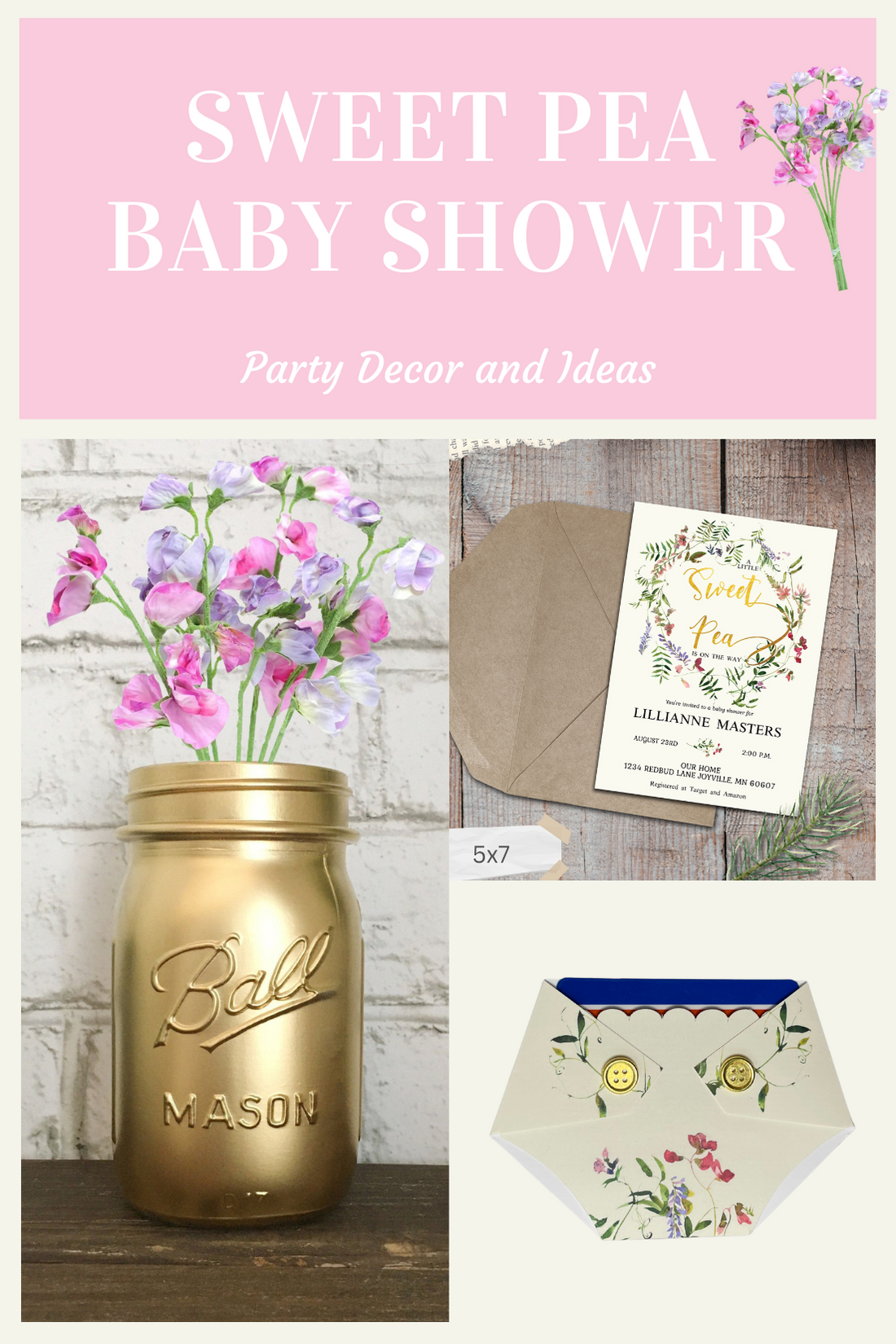 Sweet Pea Baby Shower Ideas