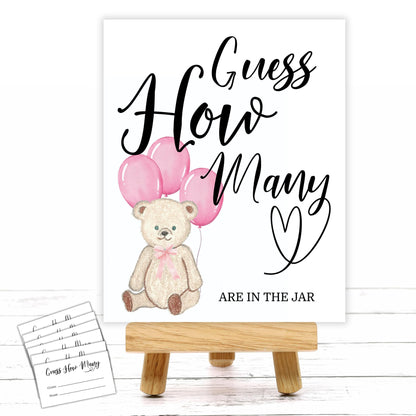 Bearly Wait Guess How Many Baby Shower Game Bundle -  Guessing Activity