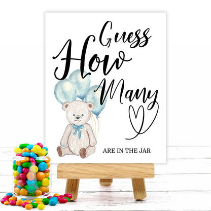Bearly Wait Guess How Many Baby Shower Game Bundle -  Guessing Activity