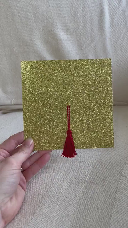 Girls High School Graduation Invitation or Announcement with Envelopes - Gold Glitter