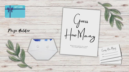 Guess How Many Baby Shower Game Set - Bee Themed Honey Comb Guessing Activity