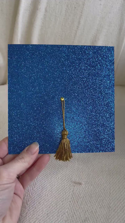 Graduation Invitation or Announcements  with envelopes - Glitter Cap Red