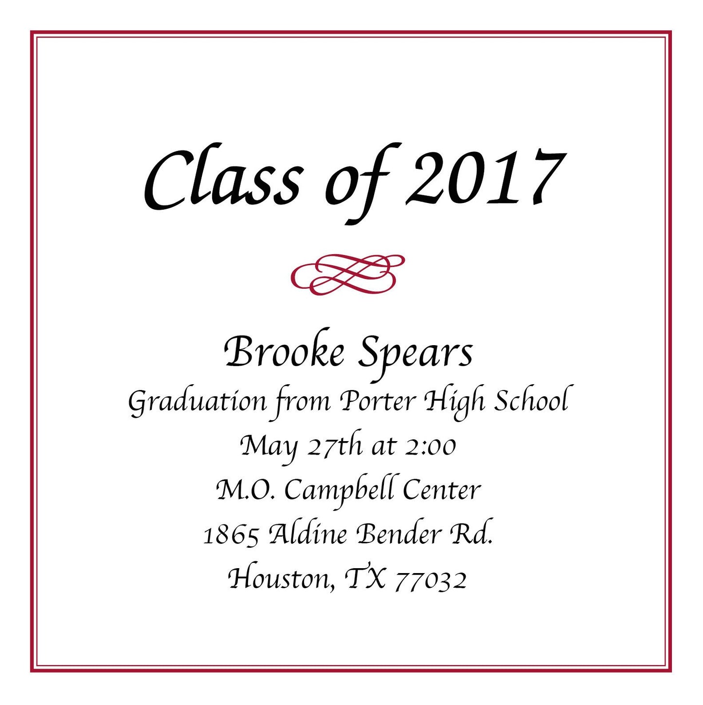 custom graduation announcement wording