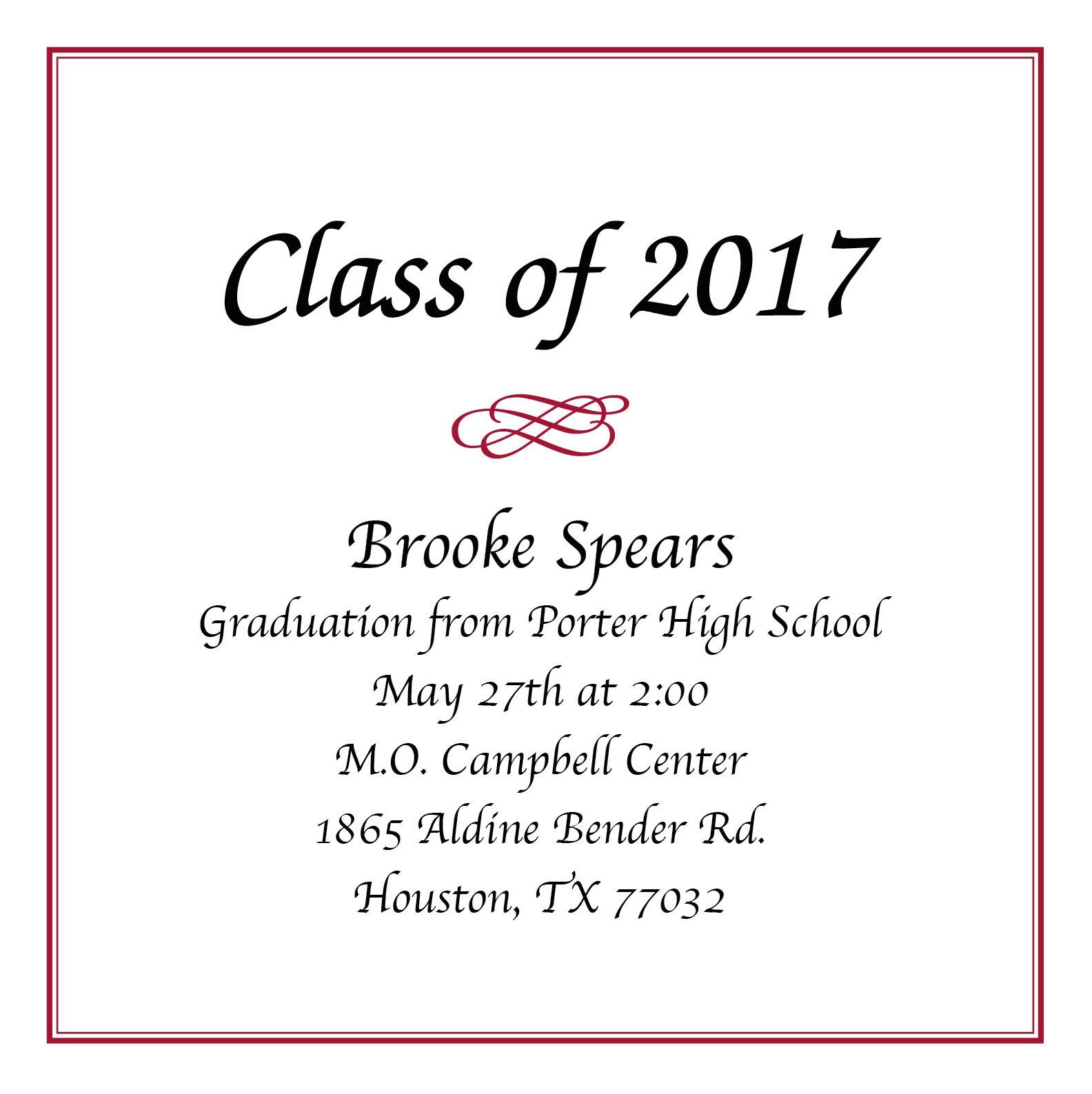 custom graduation announcement wording