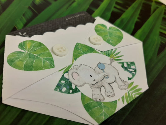 Baby Shower Game Prizes Gift Card Holder - Jungle Animals