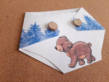 Baby Shower Game Prizes - Mountain Adventure with Woodland Animals -Diaper Gift Card Holder