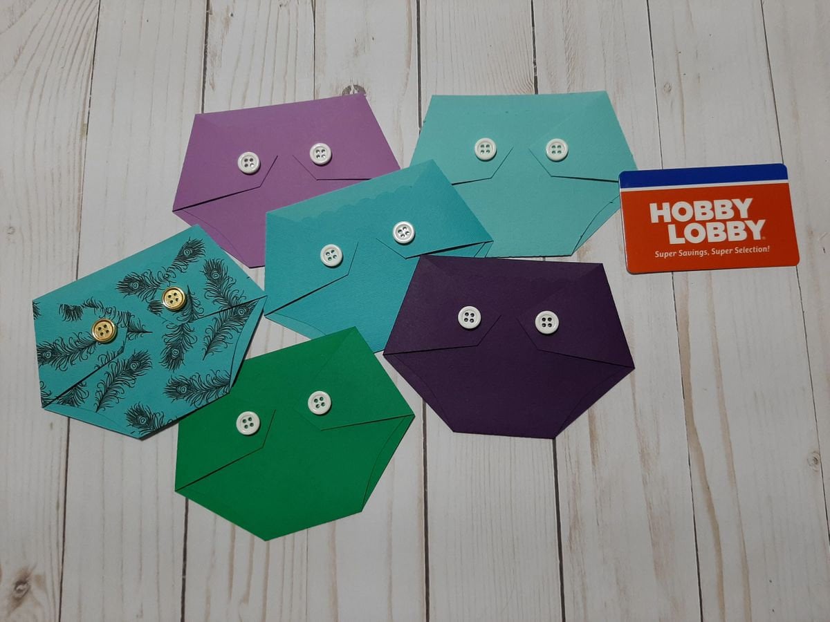 Baby Shower Game Prize - Diaper Shaped Gift Card Holder-Jewel Tones - Peacock