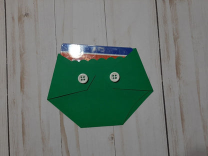 Baby Shower Game Prize - Diaper Shaped Gift Card Holder-Jewel Tones - Peacock