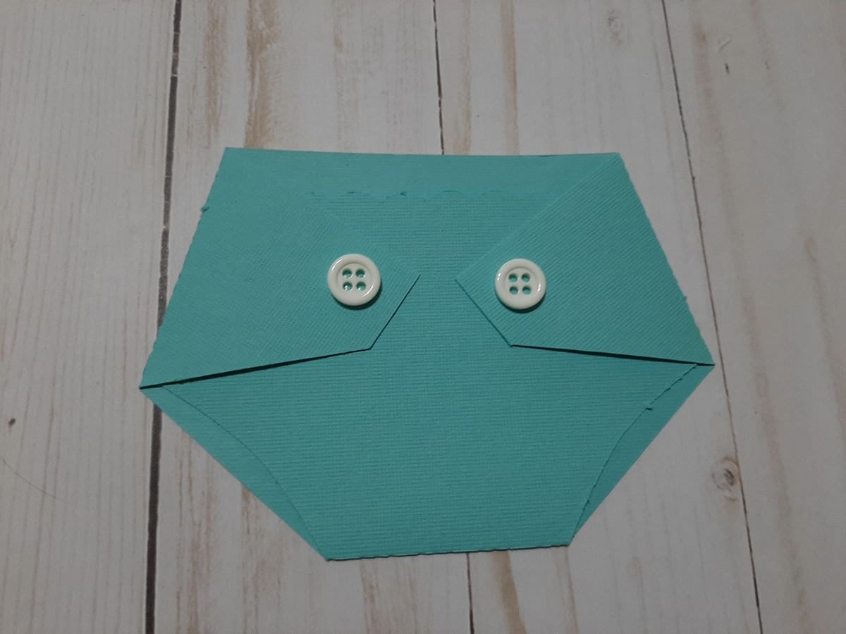 Baby Shower Game Prize - Diaper Shaped Gift Card Holder-Jewel Tones - Peacock