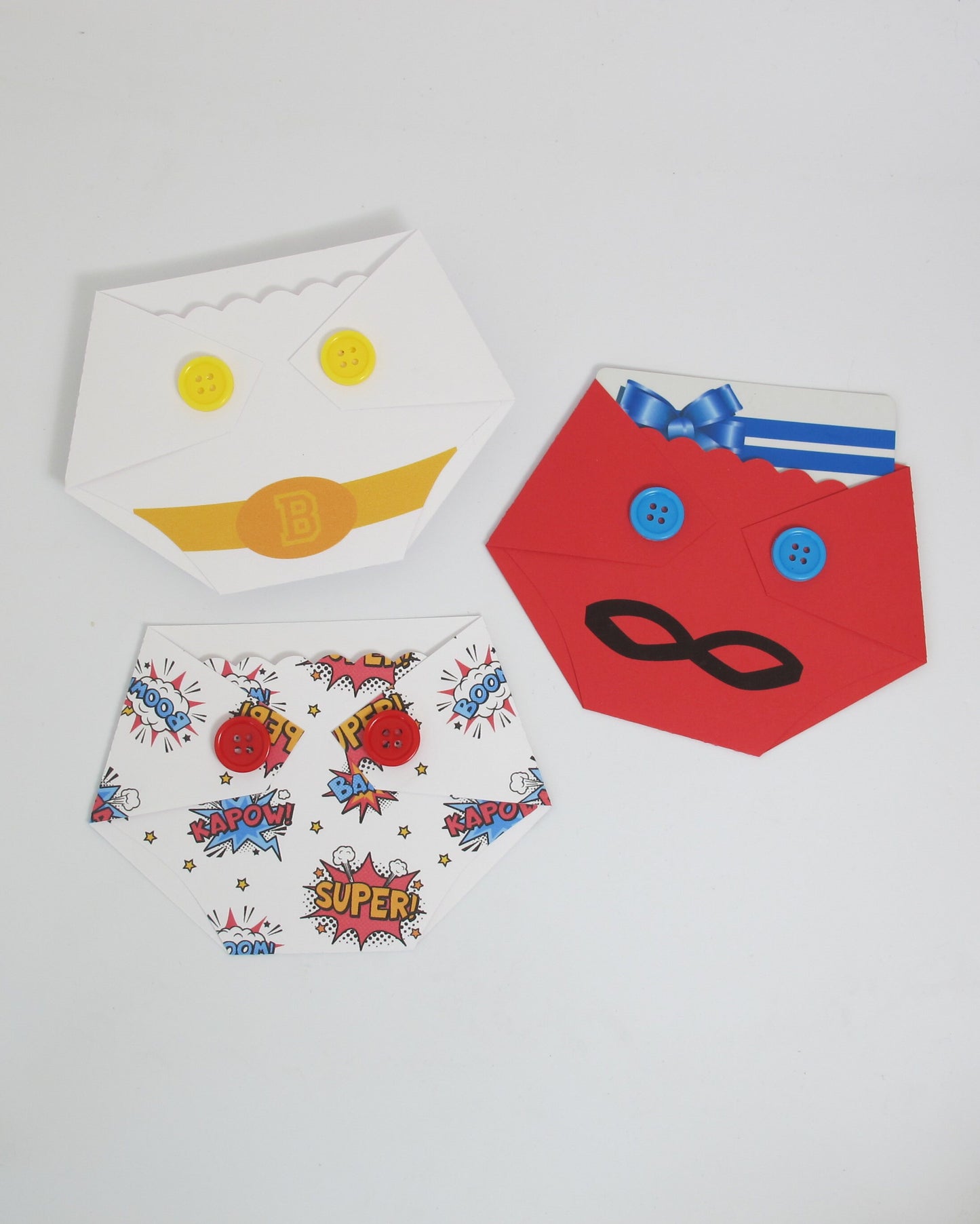Baby Shower Game Prizes - Superhero - Diaper Shaped Gift Card Holder