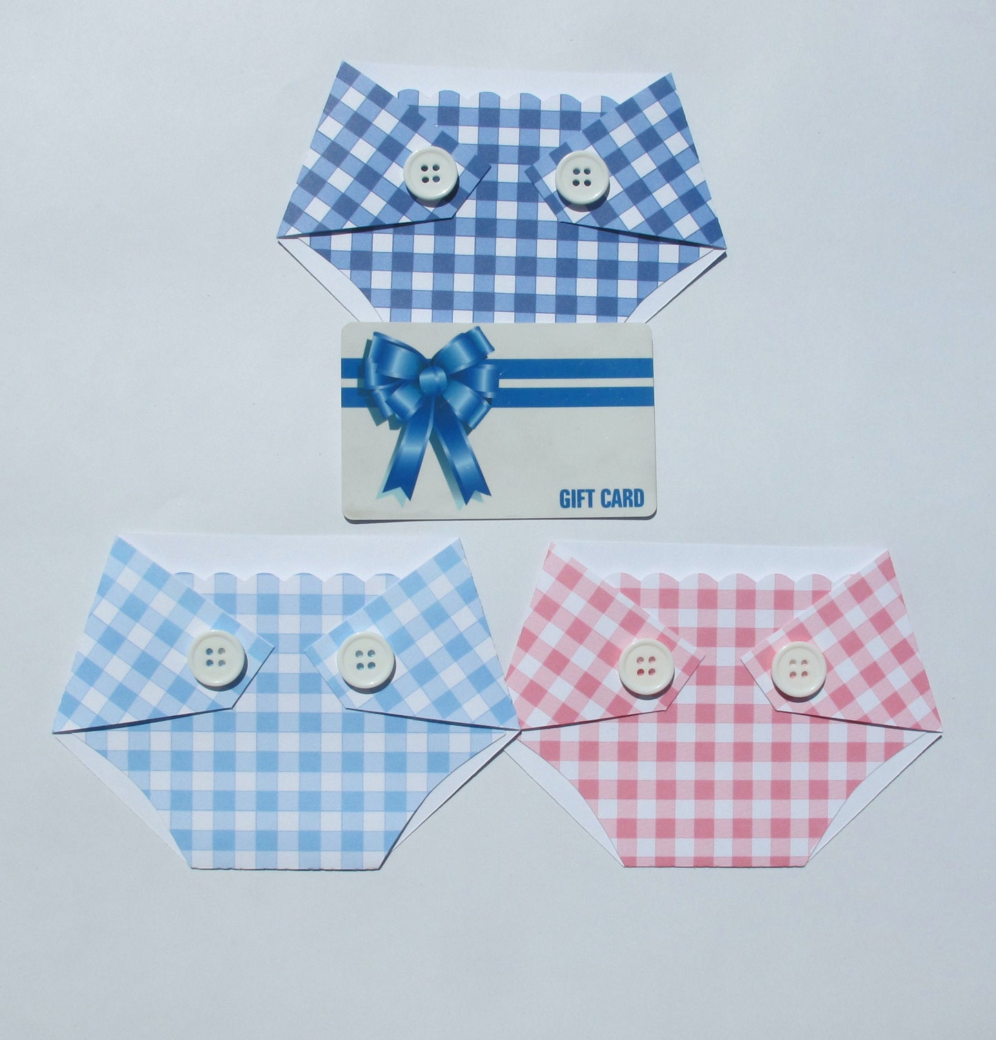 Baby Q Shower Prize - Baby Shower Game Gift - Gift Card Holder - Diaper Raffle Prize - Winner - Door Prize -  Plaid - Giveaway - Favor
