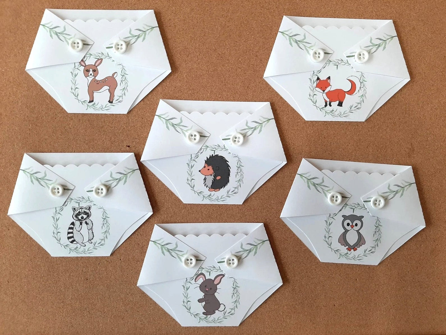 Baby Shower Game Prizes -Woodland Animals - Shower Prize -  Game Gift/Gift Card Holder/Diaper Raffle Prize/Winner/Door Prize/Giveaway