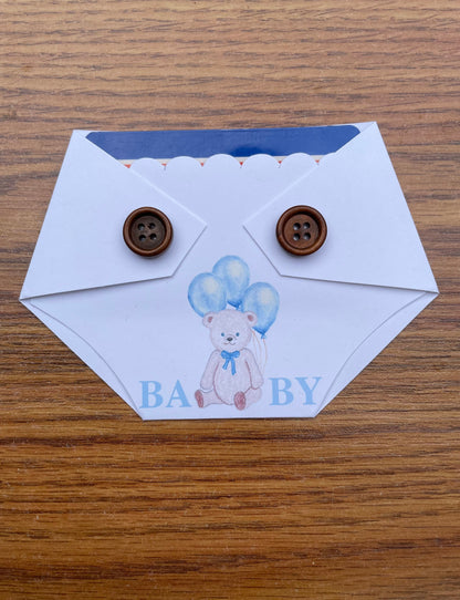 Baby Shower Game Prizes - We can bearly wait Gift Card Holder