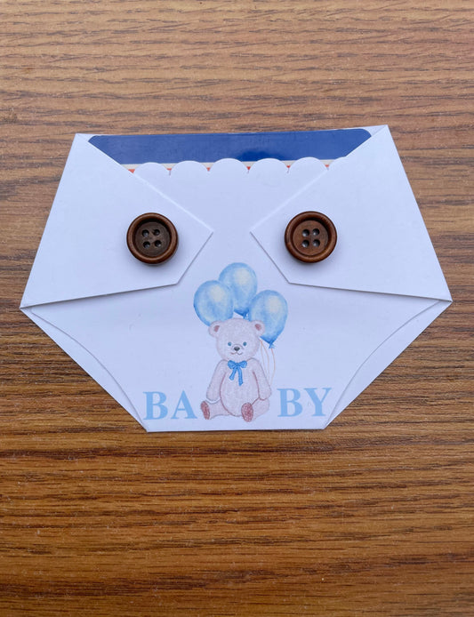 Baby Shower Game Prizes - We can bearly wait Gift Card Holder