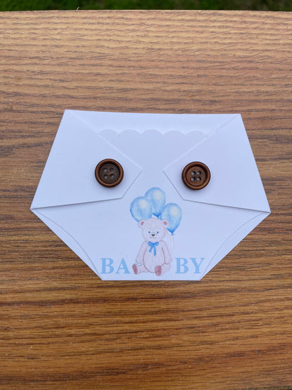 Baby Shower Game Prizes - We can bearly wait Gift Card Holder