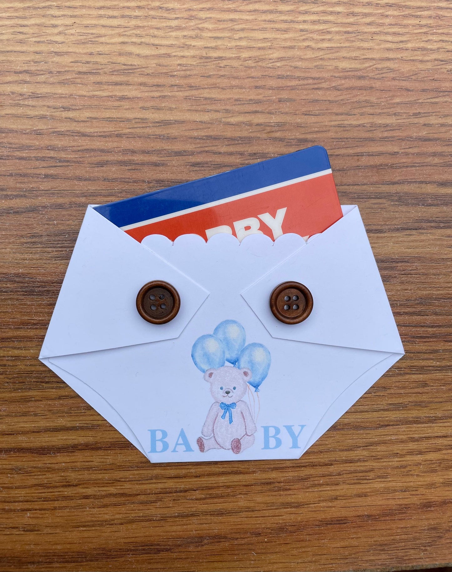 Baby Shower Game Prizes - We can bearly wait Gift Card Holder