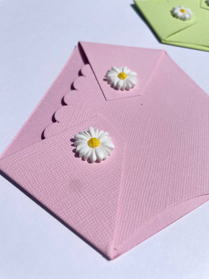 Baby Shower Prize Gift Card Holder Diaper Shaped with Daisies - Prizes for Game Winners