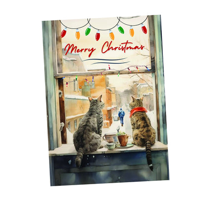 Kitty Cats Christmas Thank You Postcards from Mail Carrier - pack of 25