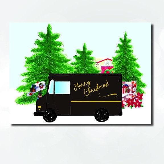 Delivery driver thank you cards for customers at Christmas